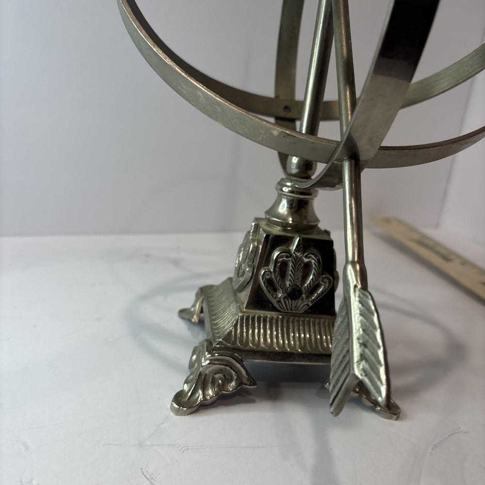 Silver Decorative Metal Armillary Sphere Globe