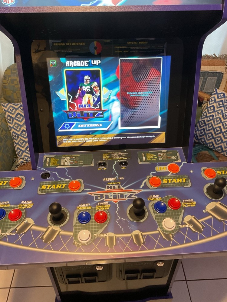 Arcade 1Up NFL Blitz 4-Player Arcade With Riser EXCELLENT CONDITIONS 🏈🔥