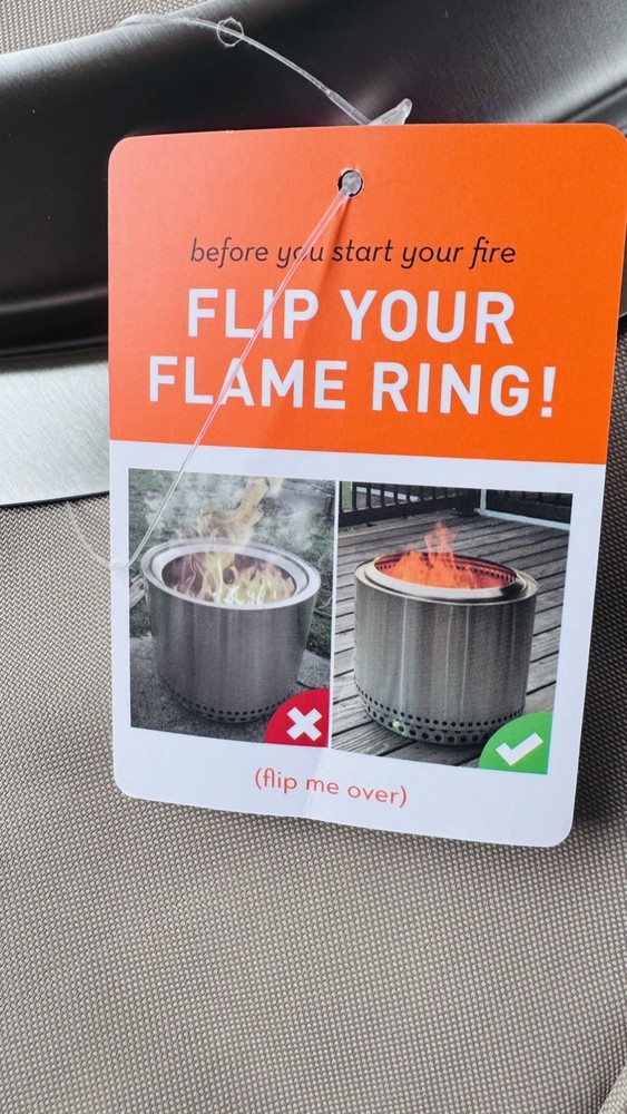 READ New Open Solo Stove  Removable Flame Ring Replacement Part Silver