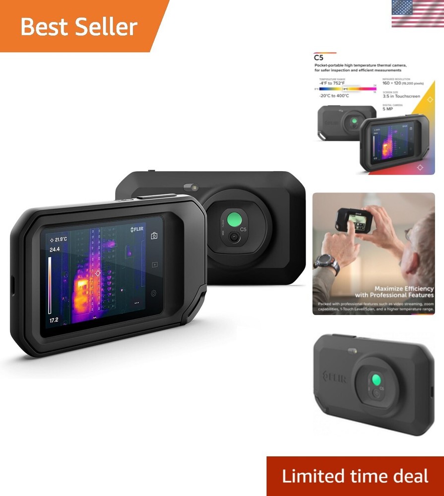 Professional Portable Thermal Camera - 160x120 Resolution & 2-10