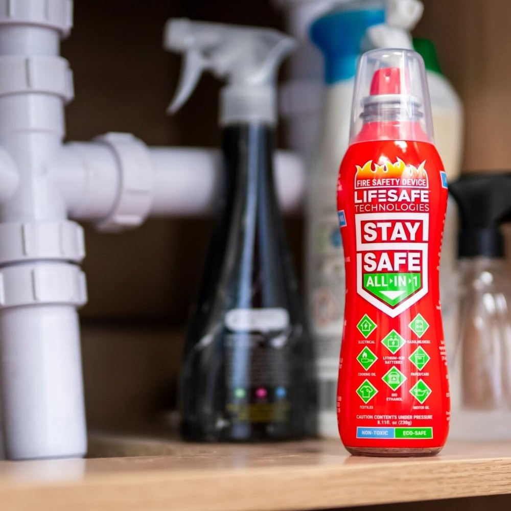 StaySafe Eco-Friendly Portable Fire Extinguisher - Multi-Use 10 Fire Types