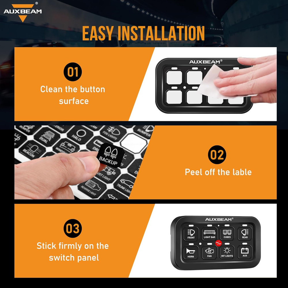 160PCS Switch Panel Sticker for 6/8 Gang Switch Panel Light Switch Labels Decals