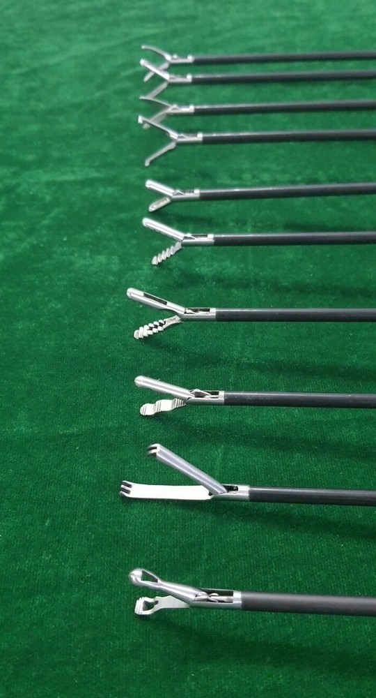 10pc Laparoscopic Grasping Forceps 5mmx330mm with Cable Reusable Instruments