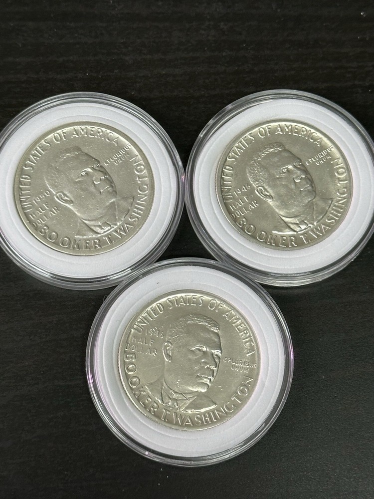 Mixed Booker T Washington Silver 50c Slider Quality!!