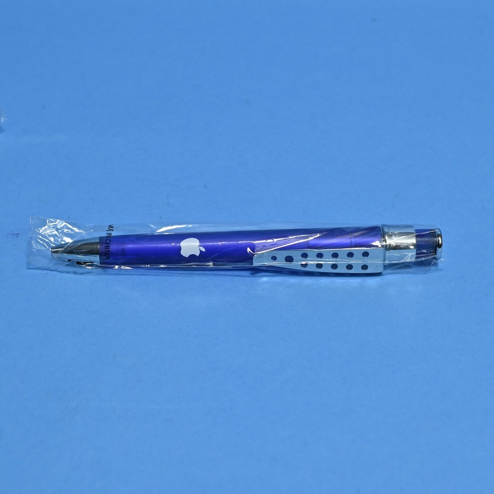 APPLE COMPUTER  LOGO BALLPOINT WRITING PEN INDIGO + Ink Cartridge refill