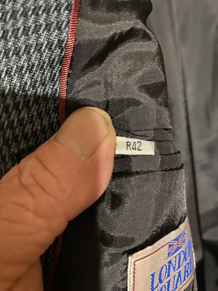 London Square Houndstooth Blazer 42R Silk Blend