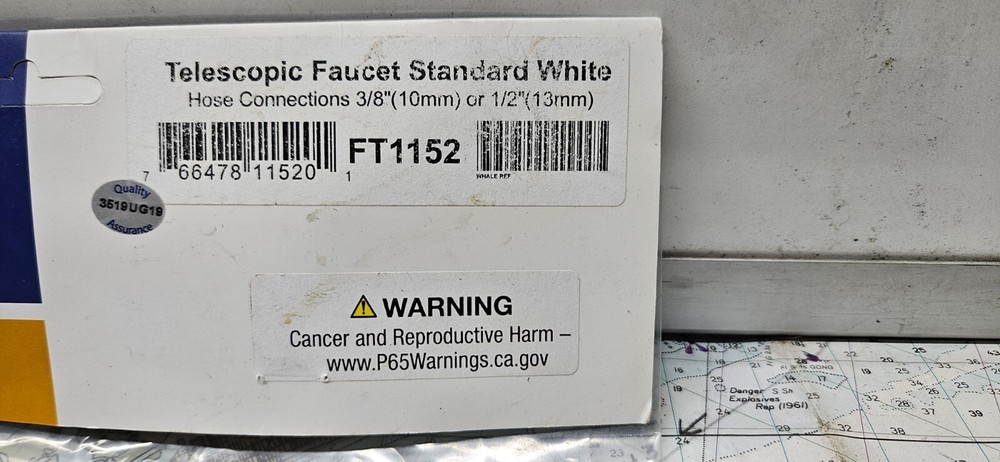 Whale FT1152 Telescoping Faucet White