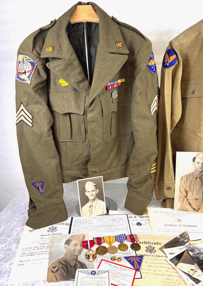 WWII USAAF – AIRWAYS COMMUNICATIONS SYSTEM GROUPING – UNIFORM, MEDALS & DOCS