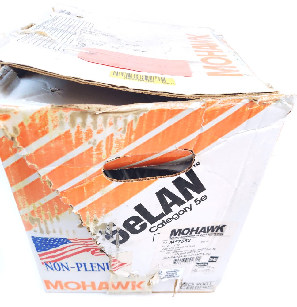 Mohawk 5eLAN M57552 UTP Light Gray Riser Cable 1000 ft. Box