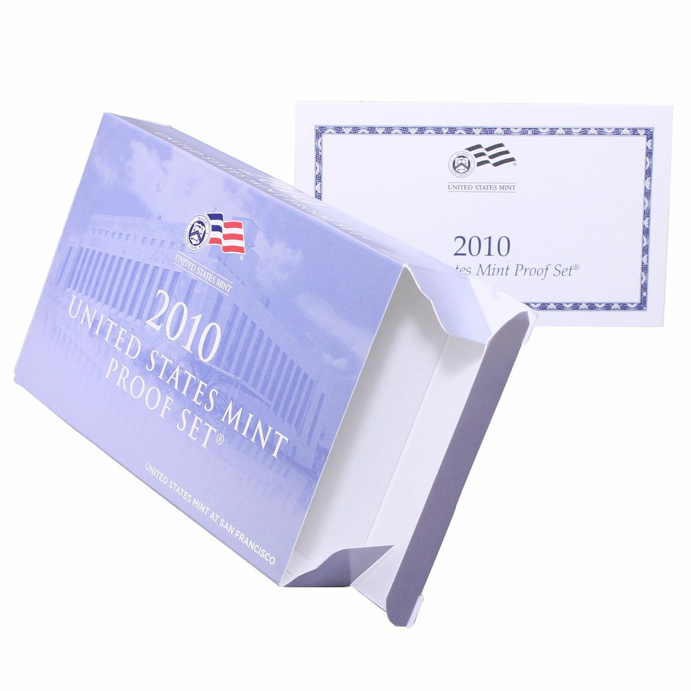 Empty Packaging Replacement Clad Proof Set Box & COA No Coins 2010