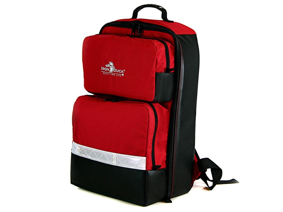 Iron Duck BLS Backpack 35132 First Responders EMT Medical Trauma Bag - Red