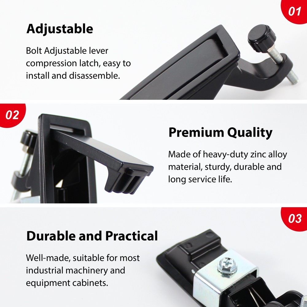 Compression Latch Zinc Alloy Flush Lever Trigger Latch Adjustable Grip