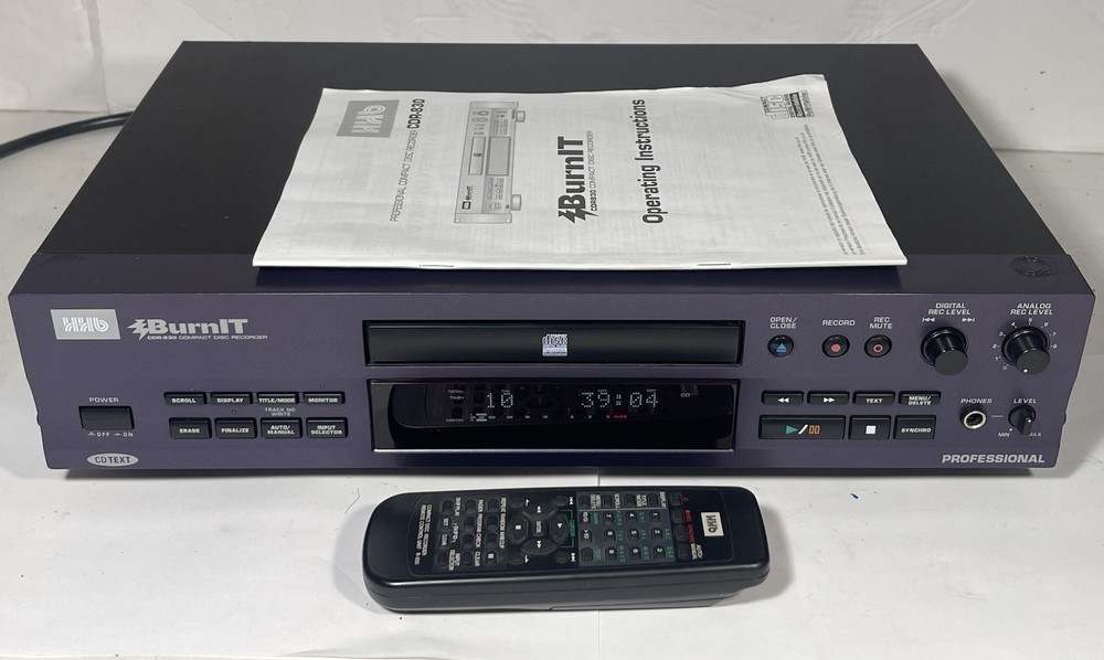 HHB BurnIT CDR-830 Professional Compact Disc CD Recorder W/ Remote & Manual