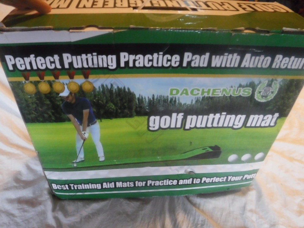 DACHENUS Perfect Putting Practice Pad with Auto ReturnGolf Putting Mat