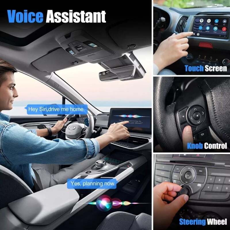 2026 Mini Apple Carplay Adapter 2IN1 Wireless Carplay & Android Auto