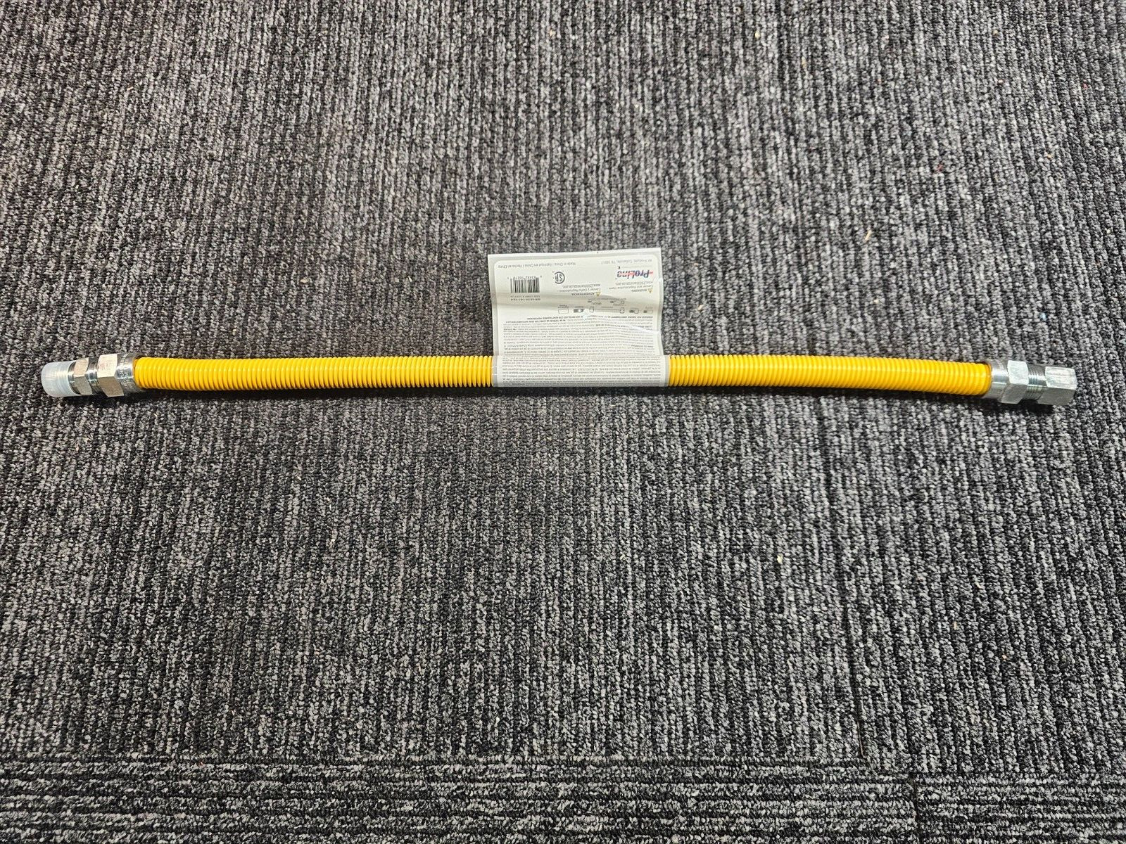 (QTY 5) Proline 1/2" MIP x 1/2" FIP x 24" Coated Stainless Steel Gas Connector