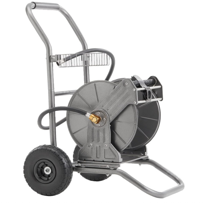 Giraffe Tools Heavy Duty Water Hose Reel Cart, Garden Hose Reel Cart with Wheels