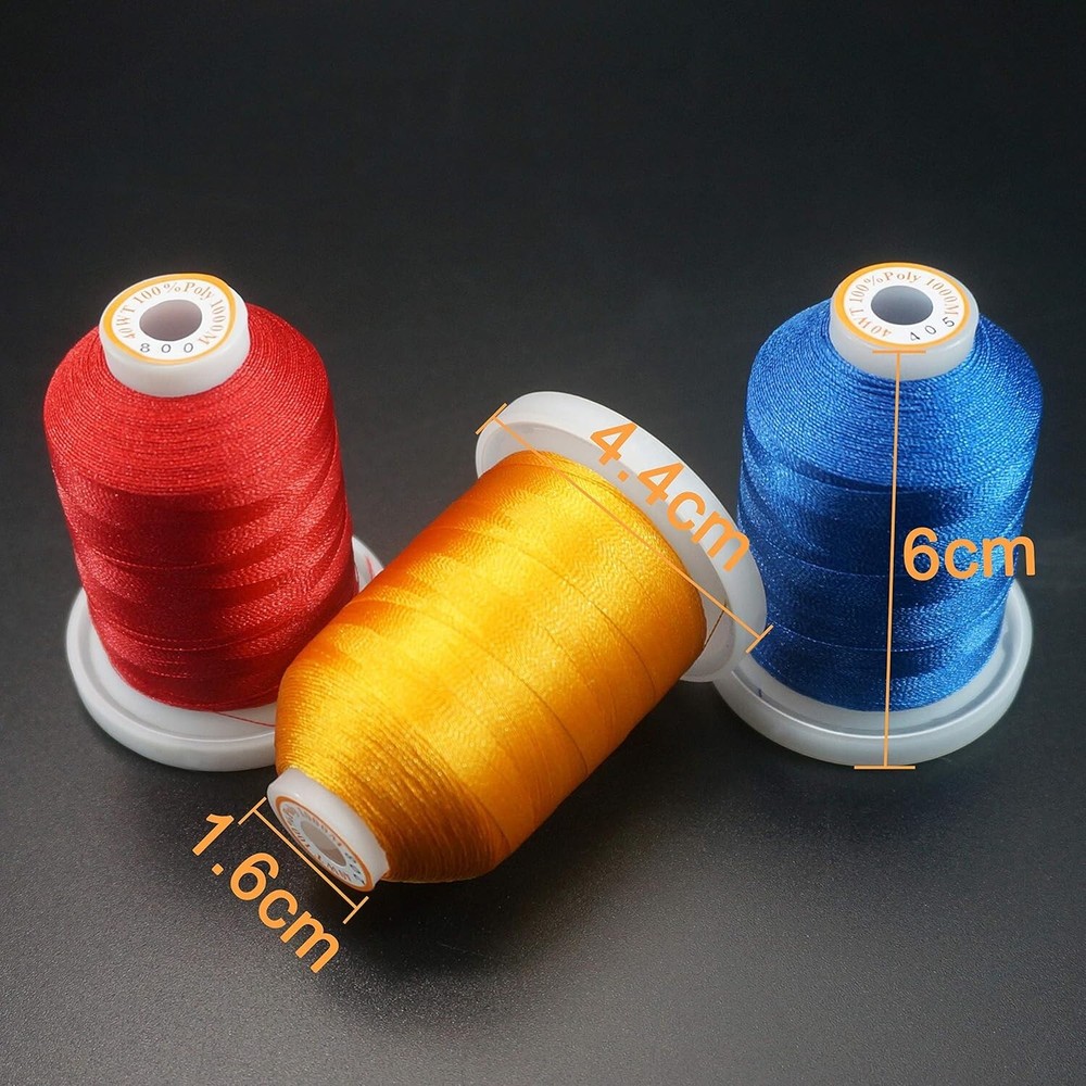 Ultimate 1000M Polyester Thread Kit - 42 Spools for All Your Embroidery Needs