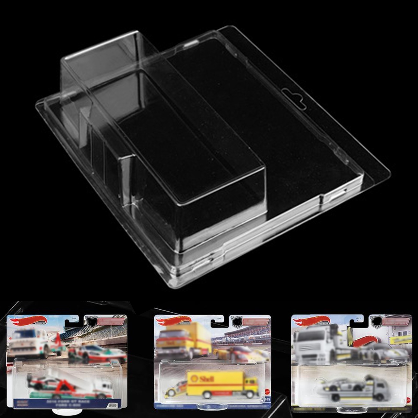 2-100Pack Diamond Protector for Hot Wheels Team Transport Clamshell Diecast Case