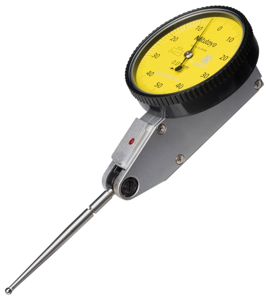 Yellow Dial Test Indicator 1mm 0.01mm Grad Long Tip Precision Measuring set