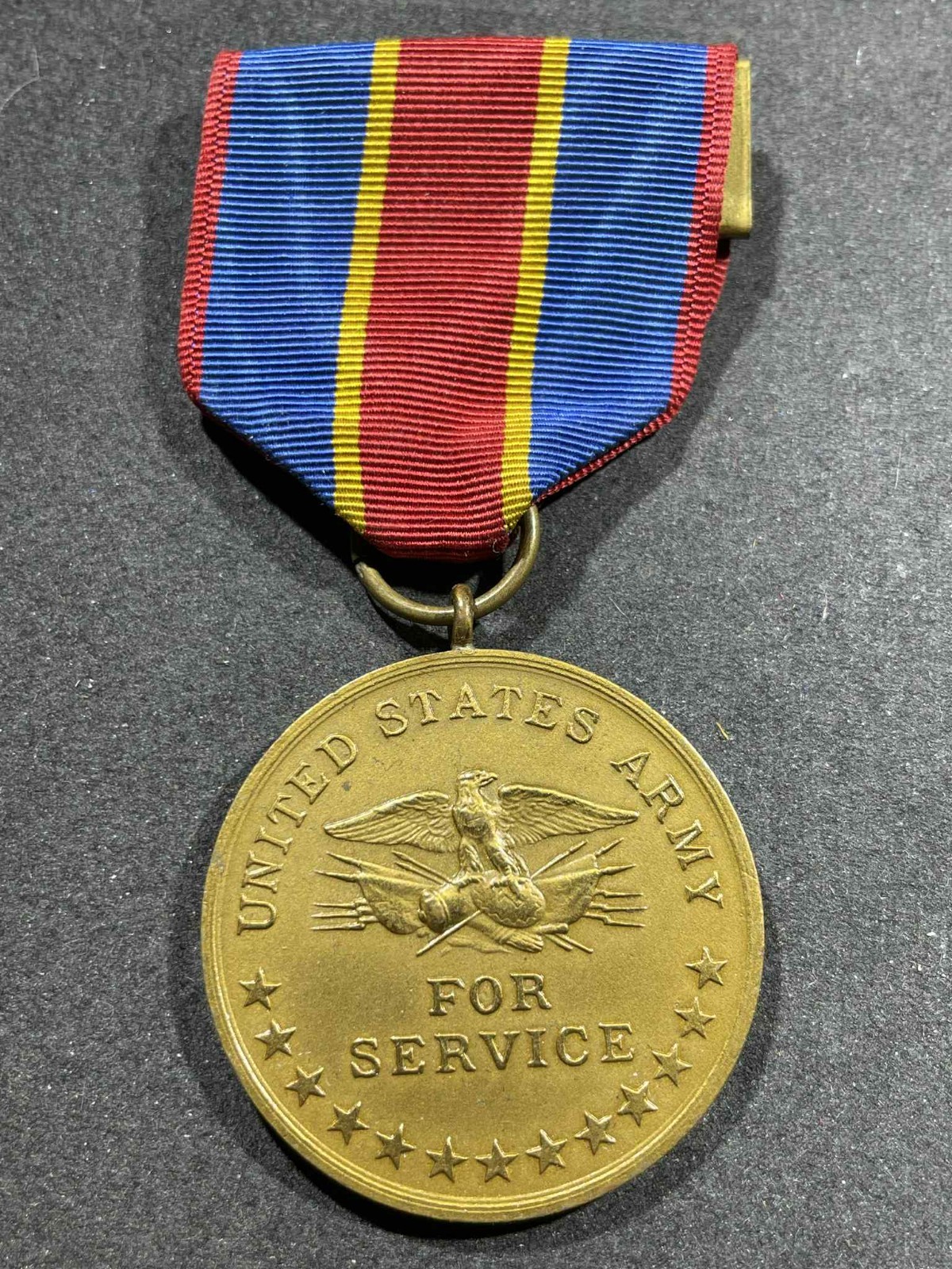 Spanish American War Military US Navy Army of Occupation Porto Rico Medal Crimp