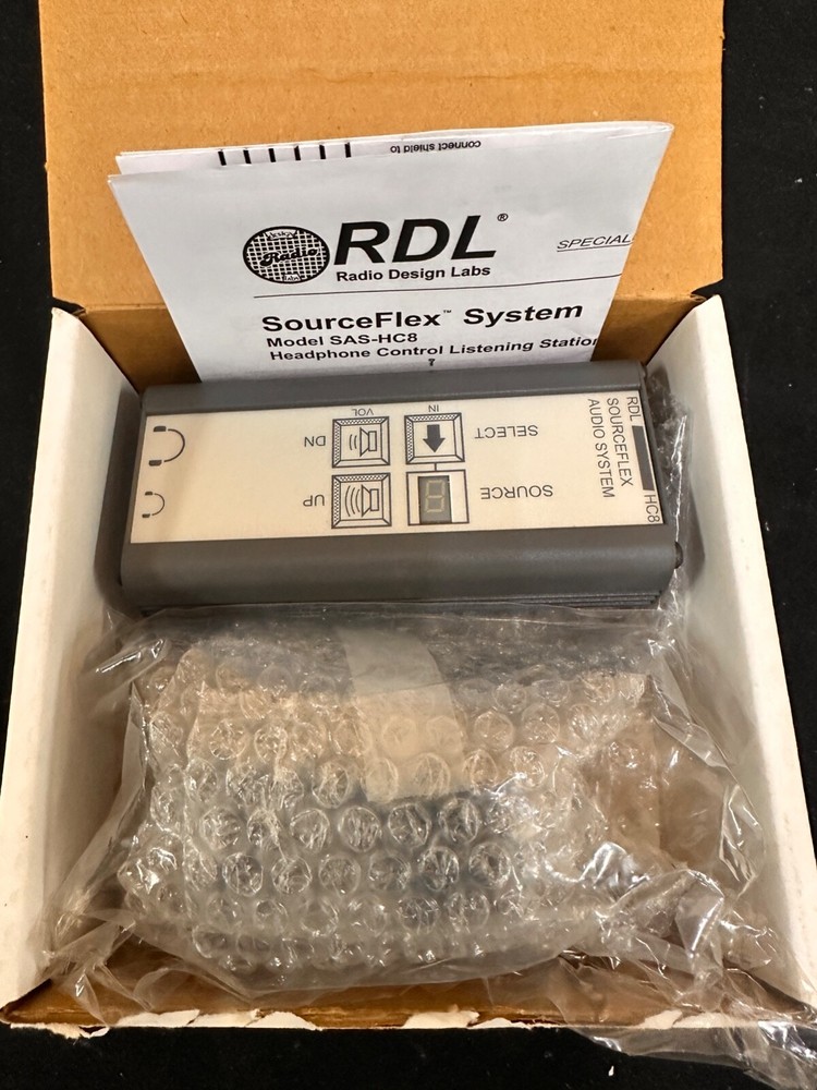 RDL SAS-HC8 Headphone Control Station for SourceFlex Distributed Audio System
