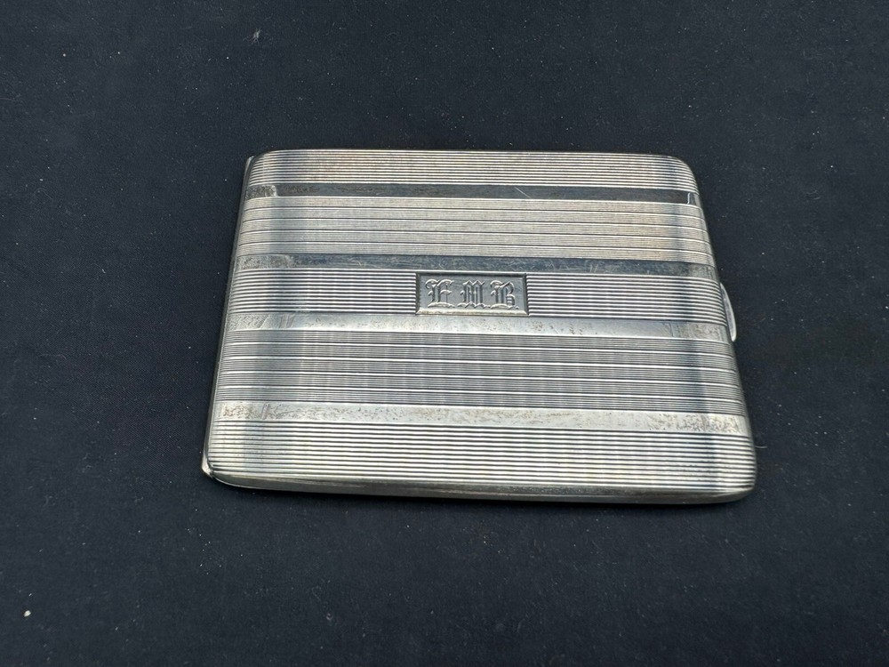 Antique Napier Sterling Silver Cigarette Case, 102 grams