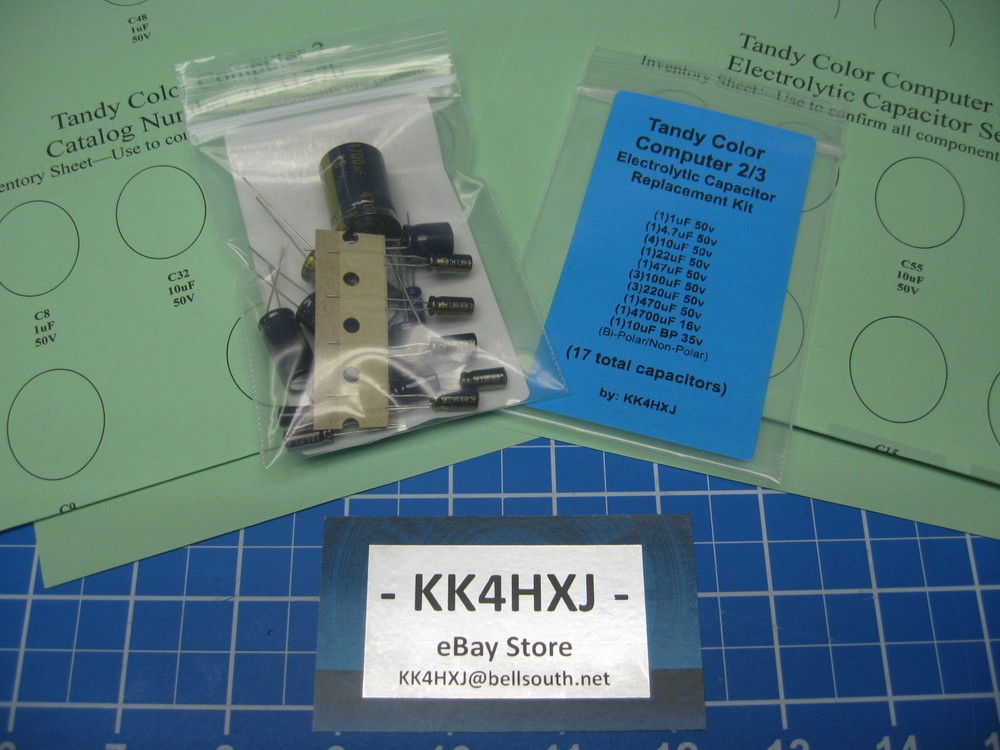 TRS80-Tandy Color Computer 2/3 - Universal Capacitor Replacement rE-Cap Kit