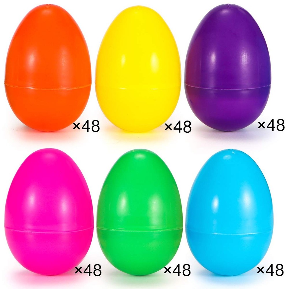 YEAHBEER 288 Easter Eggs -2.36" Bright Colors Plastic Easter Eggs Empty for E...