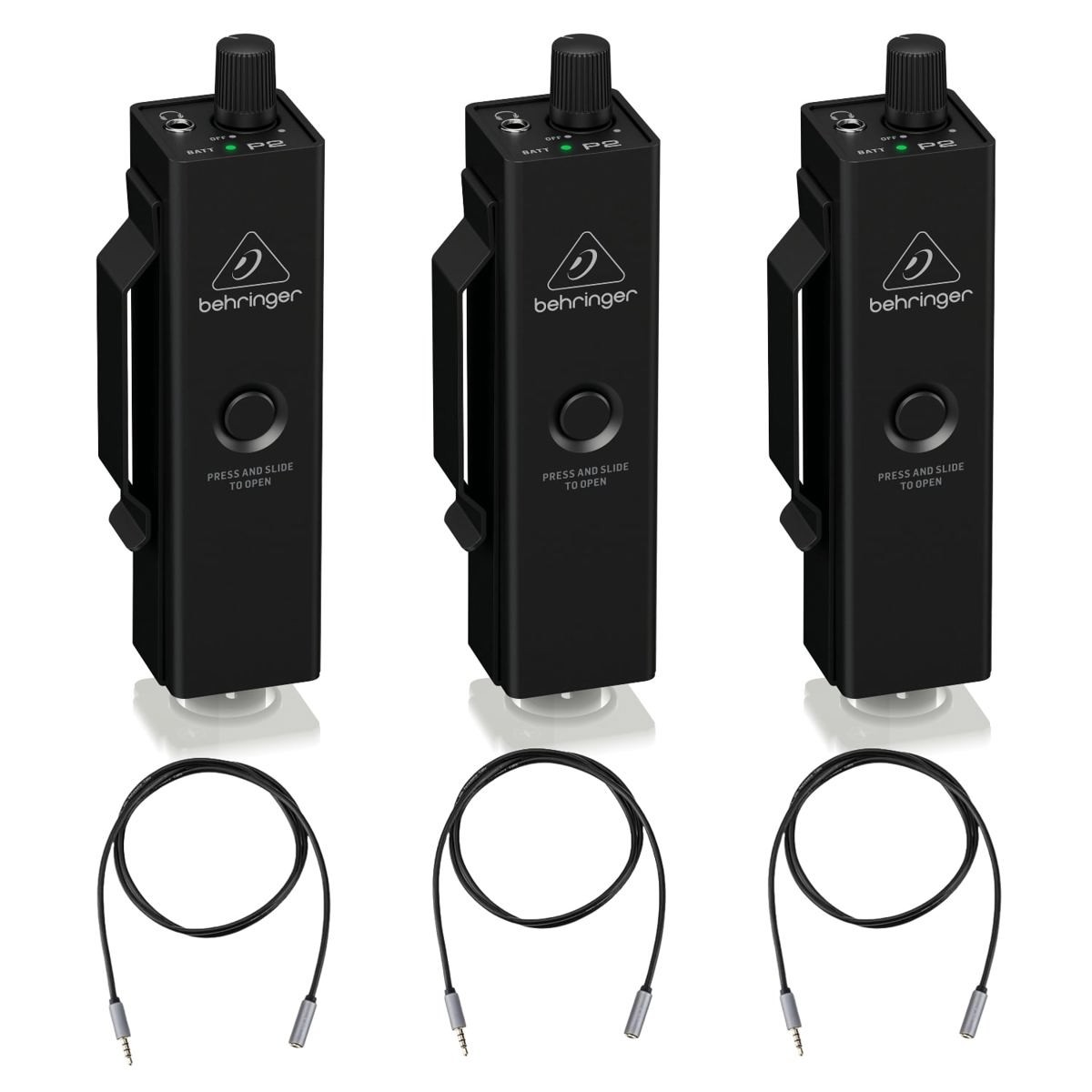 Behringer 3-Pack Powerplay P2 Ultra-Compact Personal In-Ear Monitor Amplifier, B