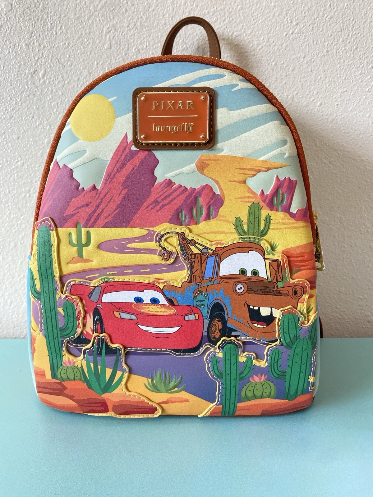 Loungefly Disney Pixar Cars Mini Backpack Handbag Multicolor Collectible