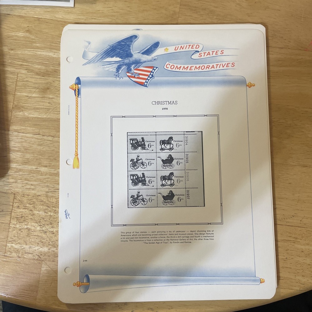 White Ace Historical Stamp Album Pages For US Liberty Series 1954 To 1982