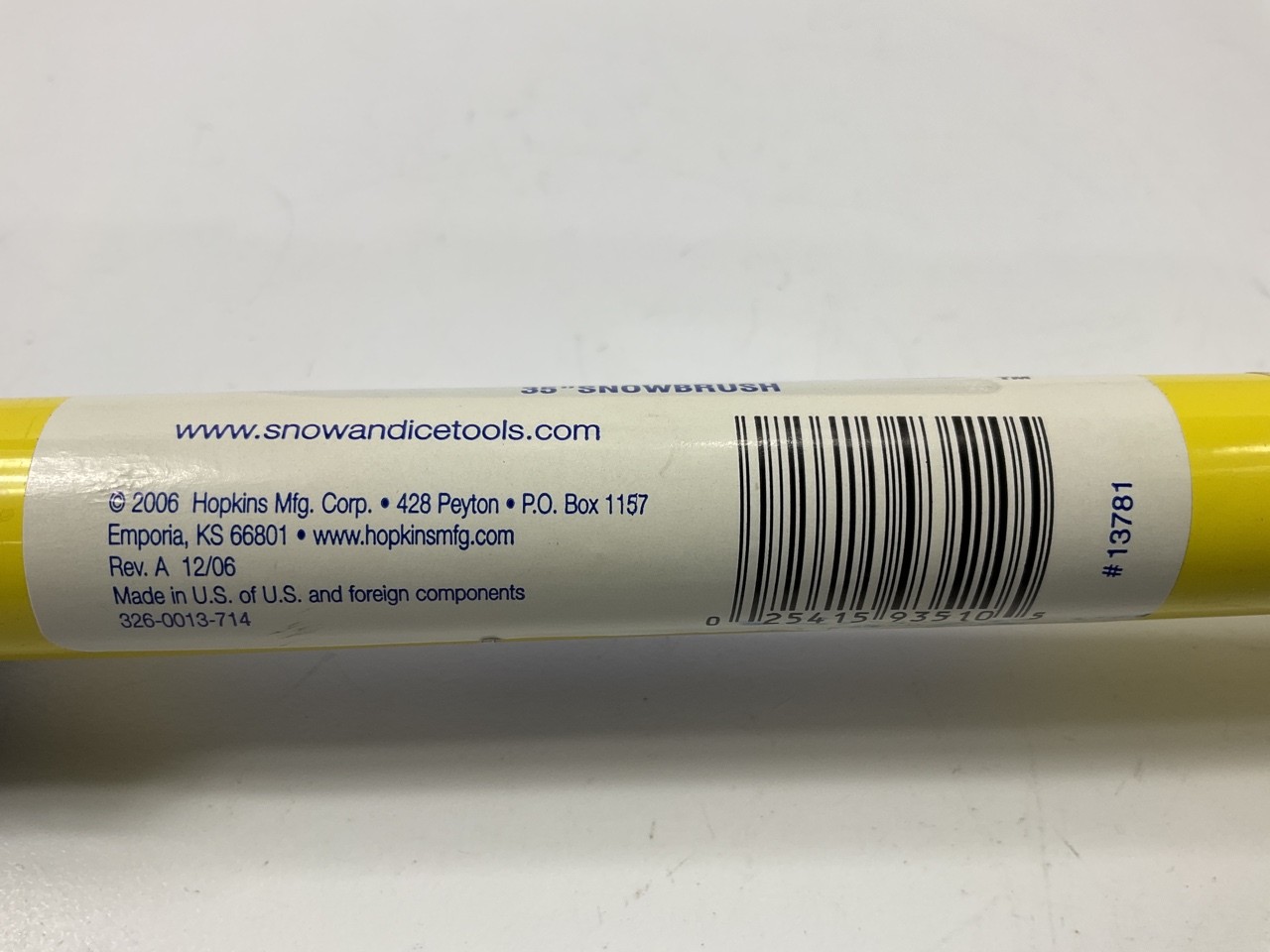 Hopkins 13781 35" BLIZZARD Car Windshield Snow Brush Ice Scraper - YELLOW