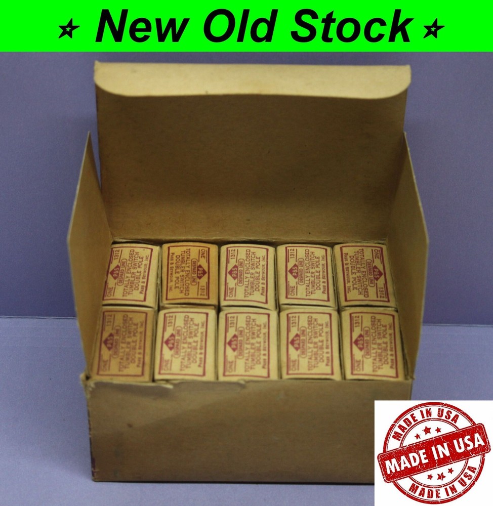 Lot 10 Vintage Despard Interchangeable Toggle Switch Double-Pole DPST, Brown P&S