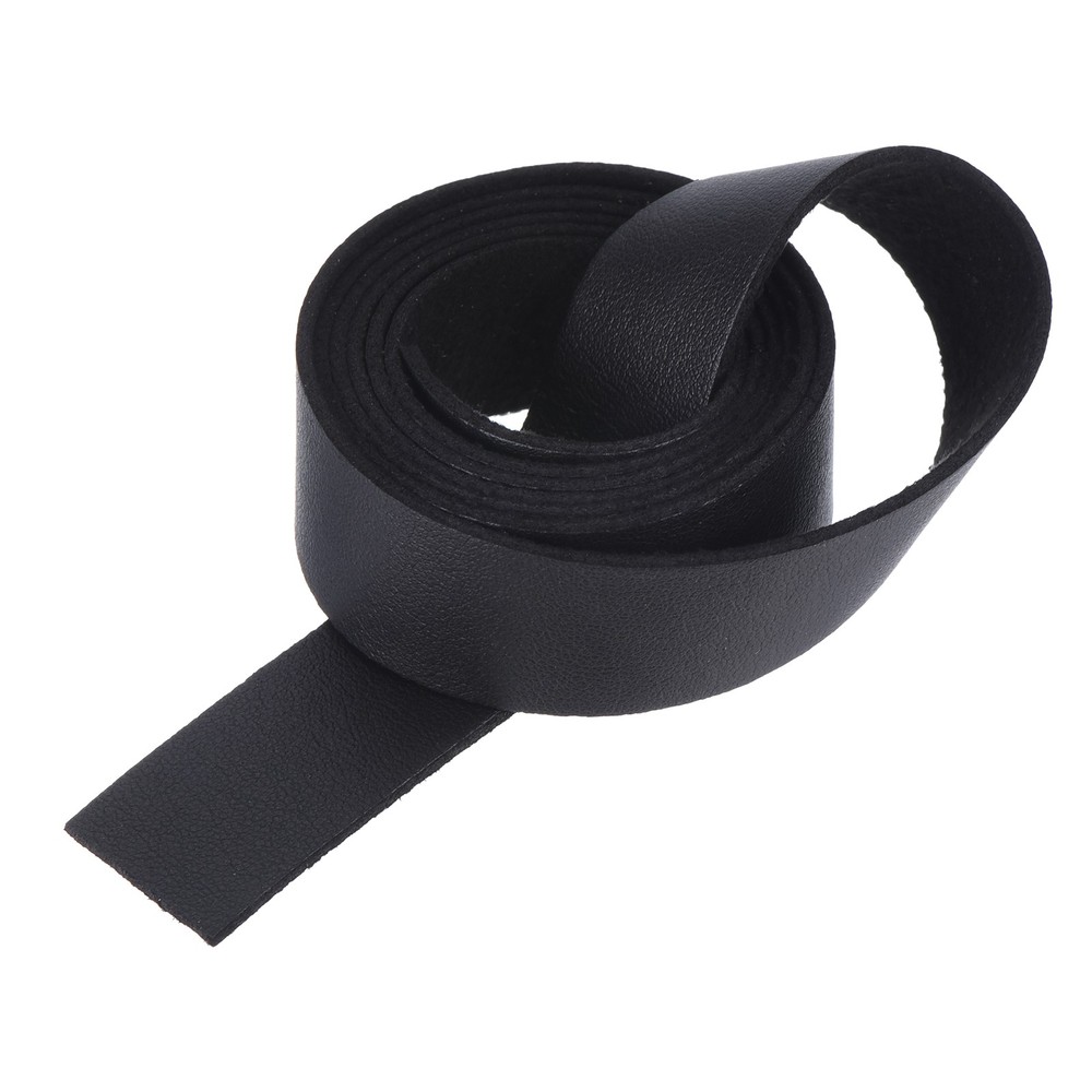 Leather Straps Strip Belt 2cm(0.8" Width) Leather Strips Black