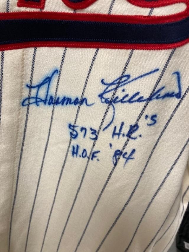 Harmon Killebrew Mitchell & Ness game Twins jersey autographed signed