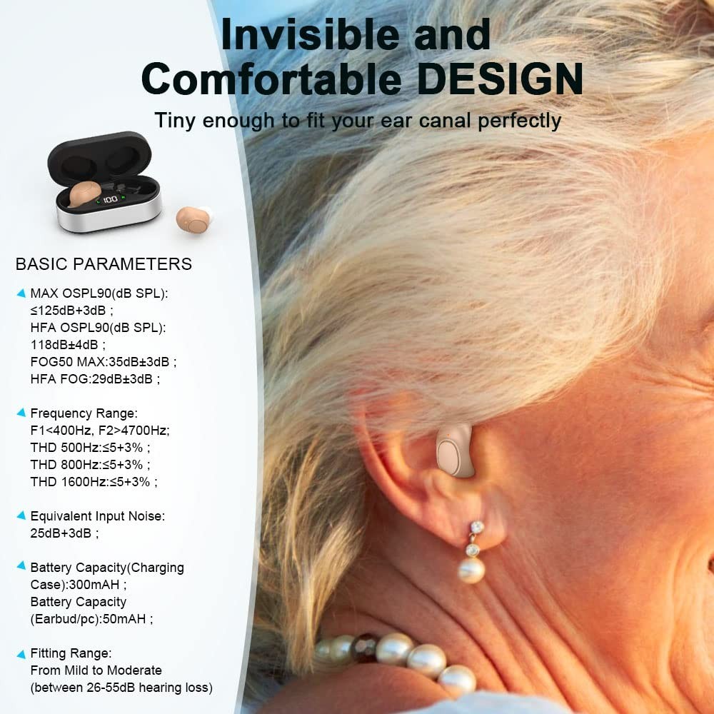 Rechargeable Hearing Aids for Adults Gain