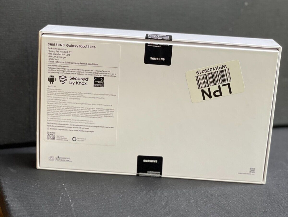 Samsung Galaxy Tab A7 Lite 8.7 " Empty BOX ONLY! Does Not Include Tab