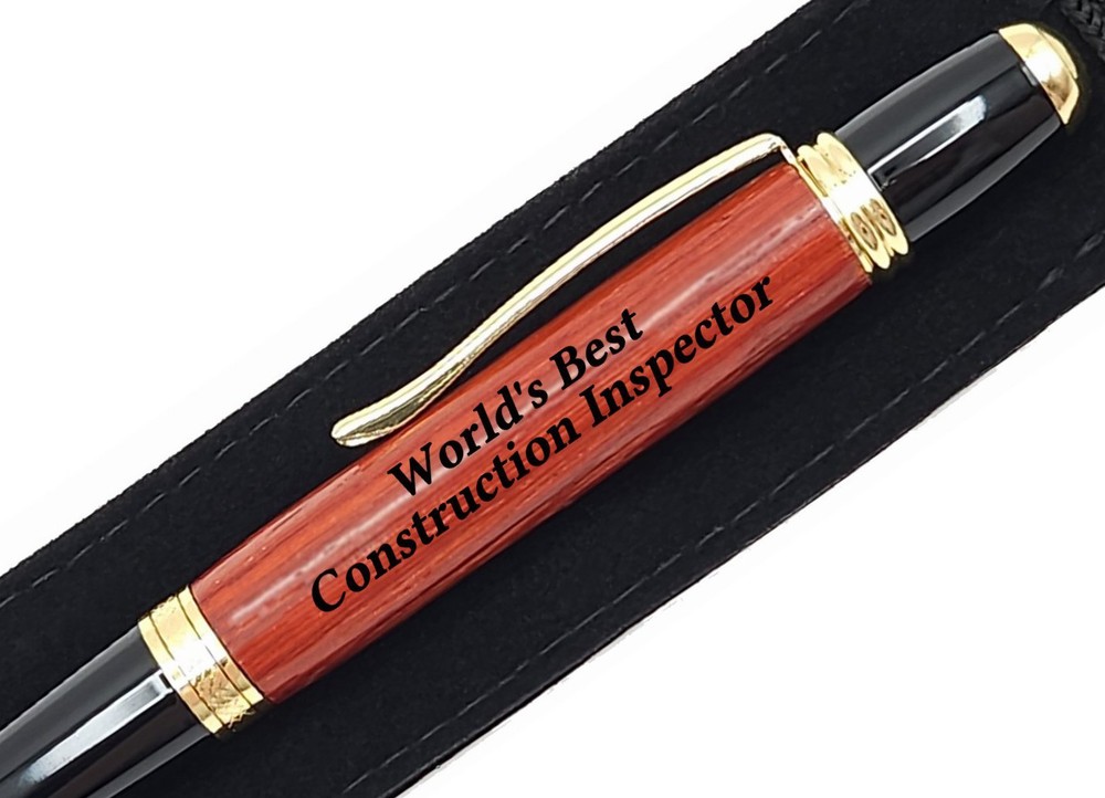 Gift For Construction Inspector World's Best Engraved Pen Present