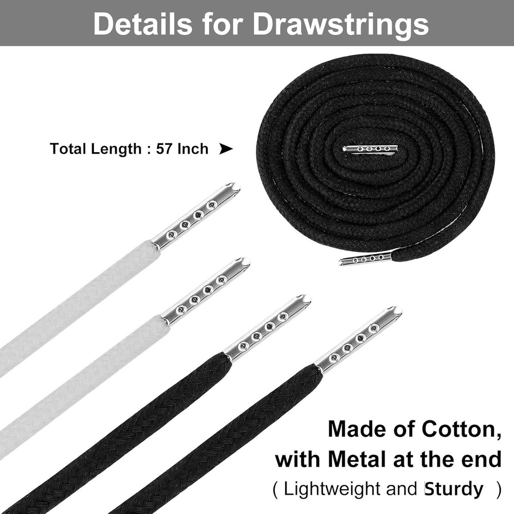 MiniRed Replacement Drawstring Cords 57" with Threading Tools 12 Pack