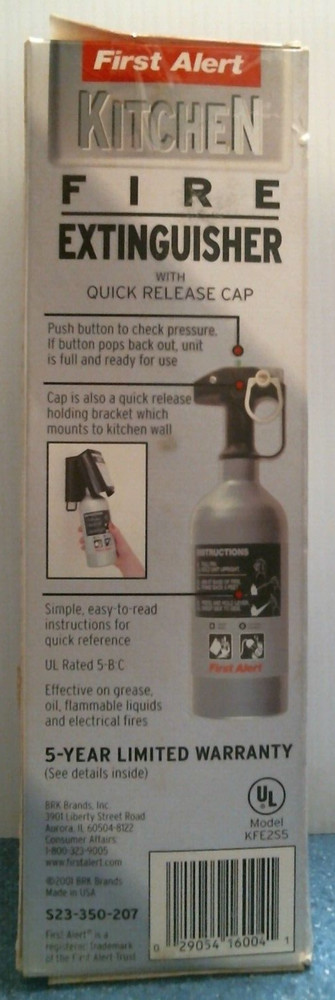 First Alert Kitchen Fire Extinguisher (KFE2S5) FS