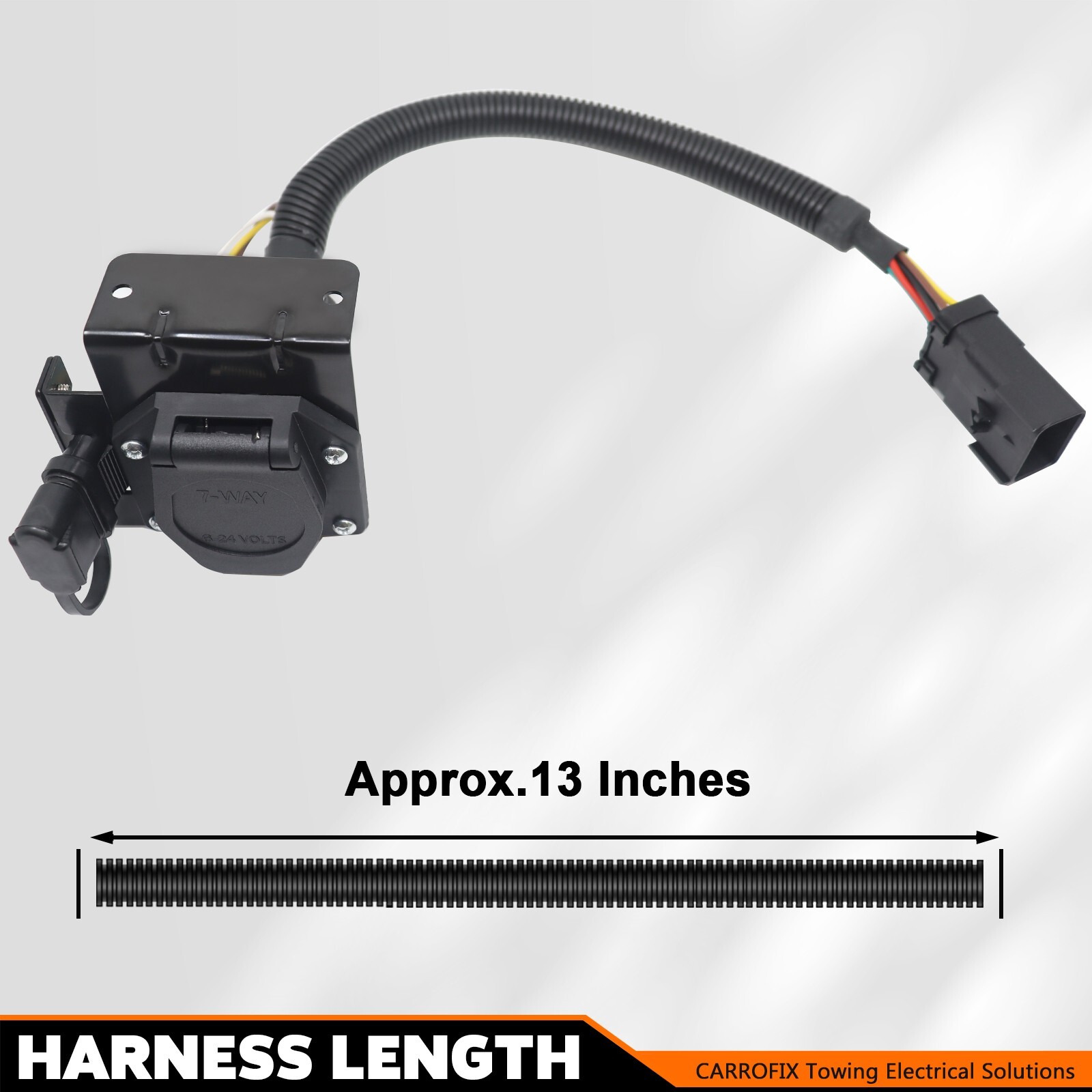 Replacement Tow Harness Trailer 7:4 OEM Connector for Dodge RAM w/ Factory 7 Way