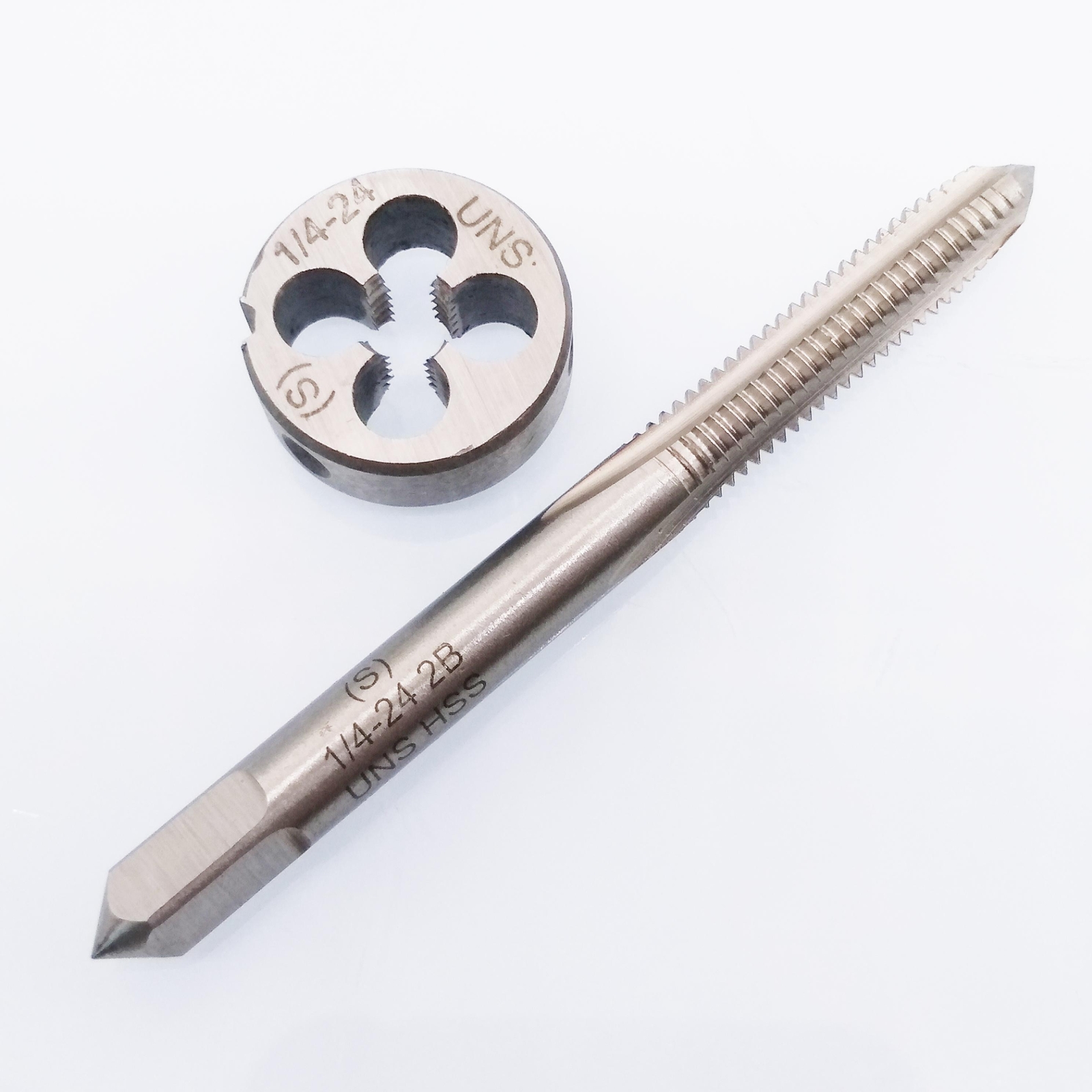 US Stock HSS 1/4-24 UNS Tap & 1/4-24 UNS Die Right Hand