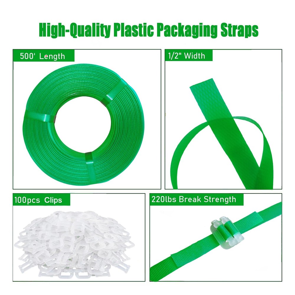 Banding Strapping Kit Plastic Strapping Packaging Strapping Tool Kit Box Pack...