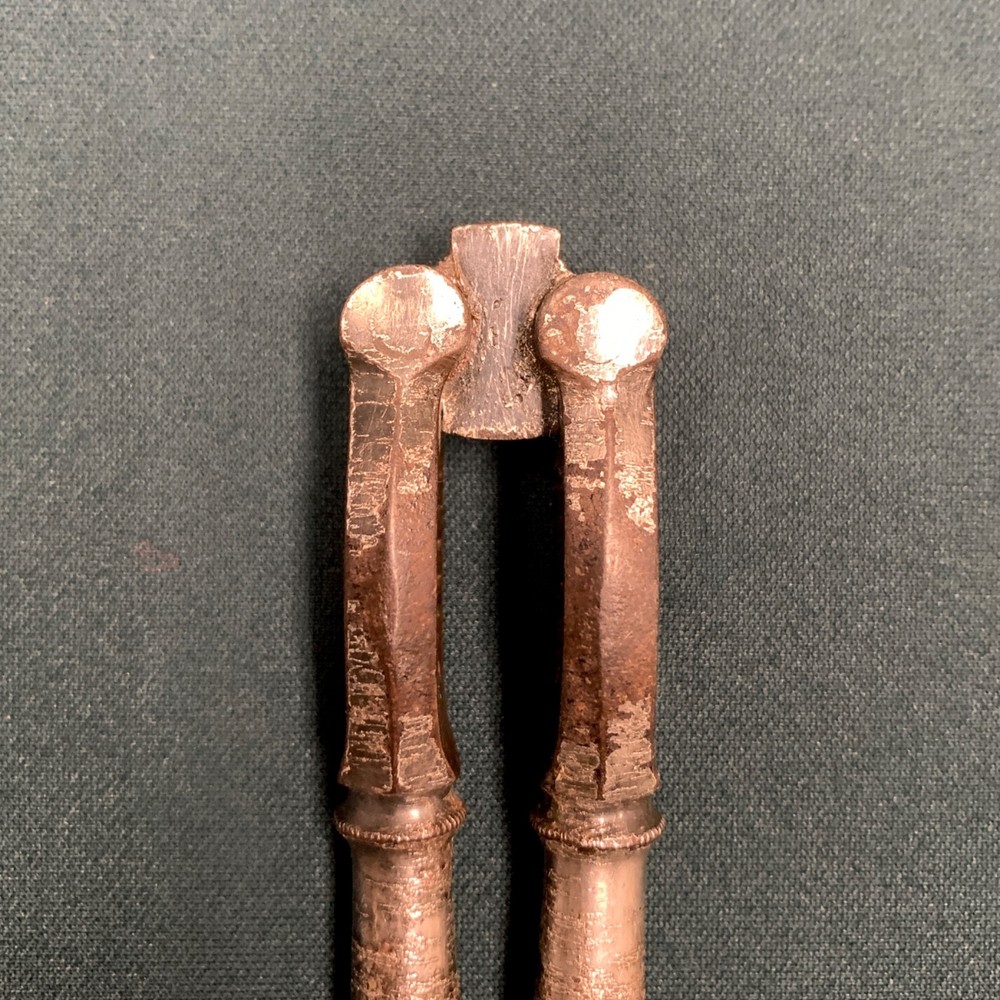 ANTIQUE REVERSiBLE PLATED STEEL NUTCRACKER NUT SHELL CRACKER