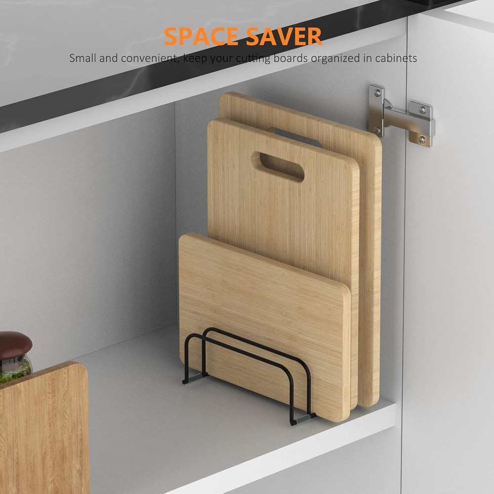 Cutting Board Storage Rack, Compact Cutting Board Organizer, Chopping Board Stor