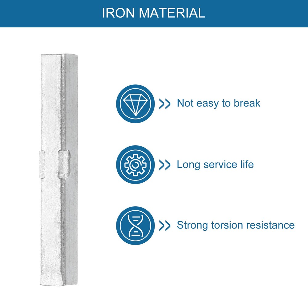 1pcs Door Spindle Bar, 60mm Door Knob Spindle for Door Knobs, Silver, Solid Iron