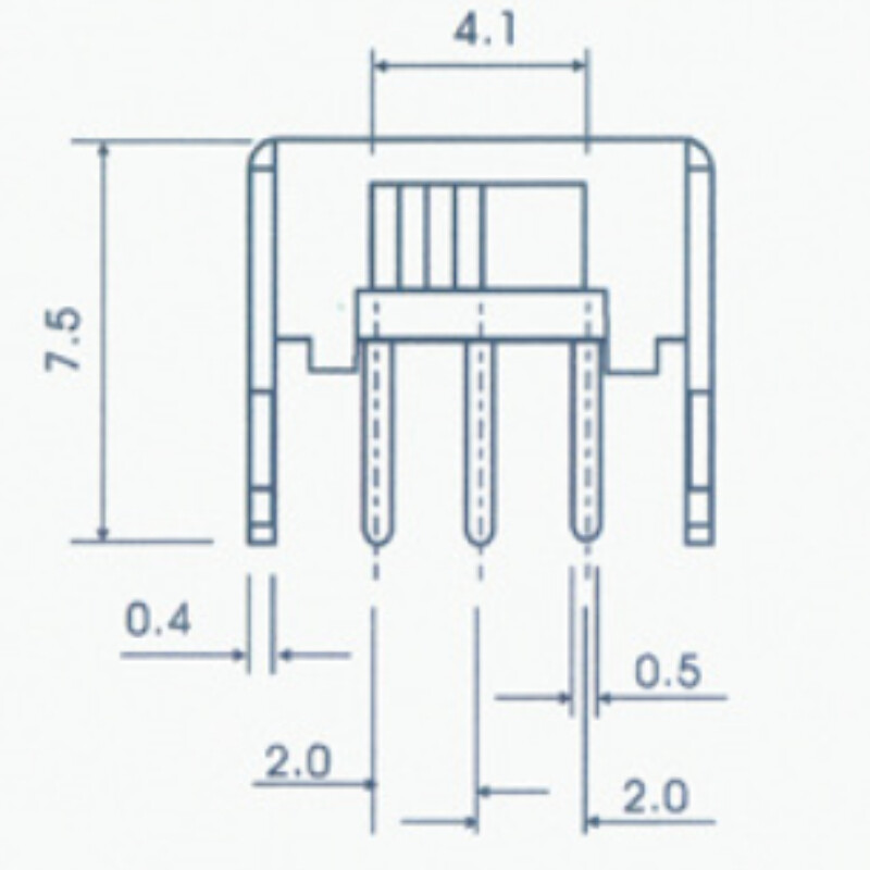 2 Position Right Angle 6P DPDT Micro Slide Switch Latching Toggle Switch 5 Pcs