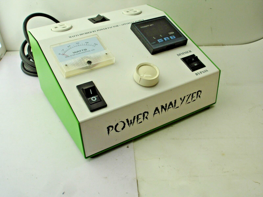ONE STOP ENGINEERING PA-60 POWER ANALYZER WATTS / POWER FACTOR = APPARENT POWER