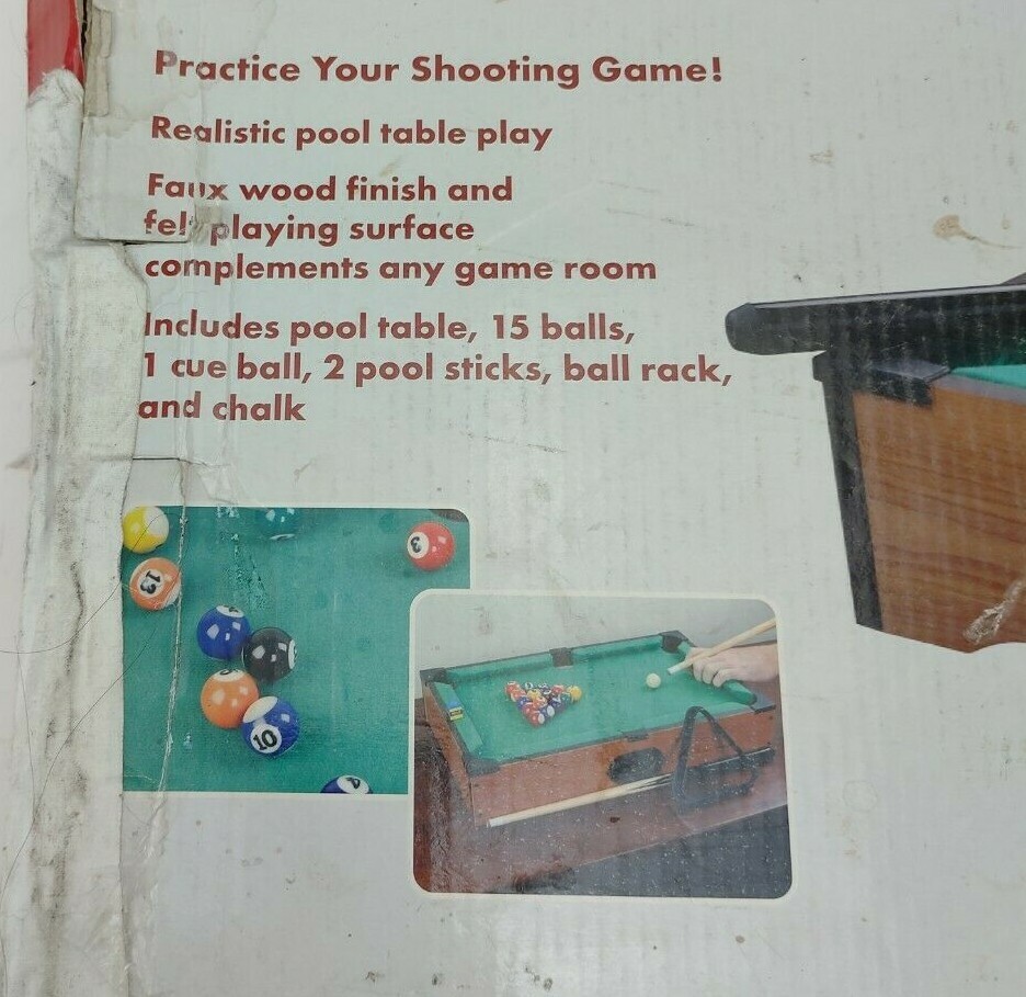 Totes The Tabletop Billiards Pool Table 2014 Missing The #12 Ball Used Condition